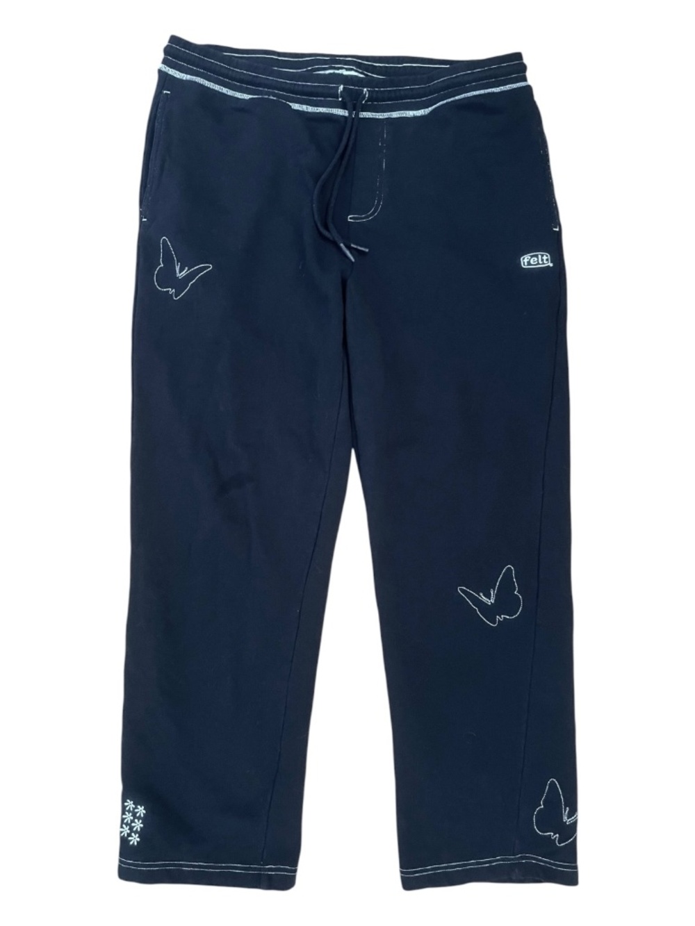 FELT Contrast Stitch Butterfly Sweatpants
